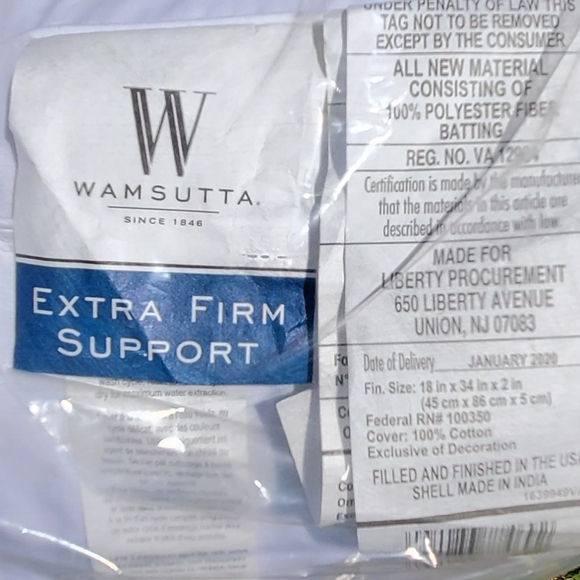 New Wamsutta Extra Firm Support For Better Head And Neck Position King Pillow. - Picture 7 of 8